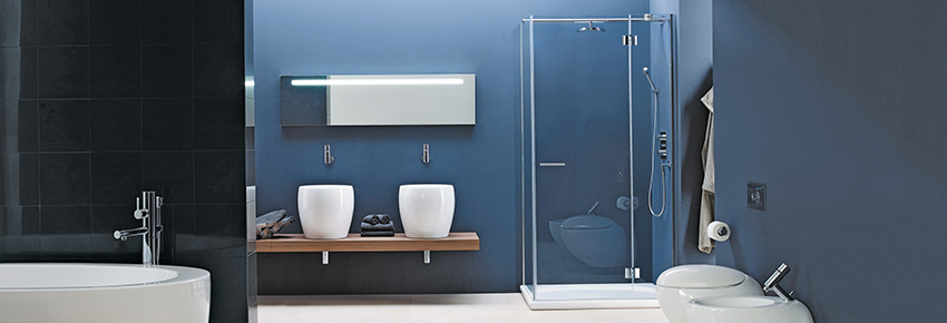 Badezimmer: Duschen mit Stil/Blautöne